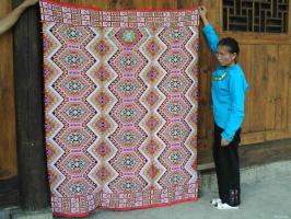 Tujia Silk Brocade Blanket in China